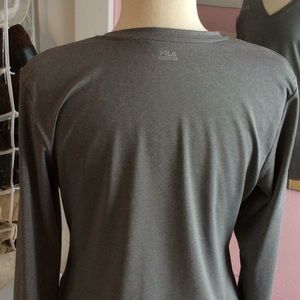 Gray Fila sports longsleeve T